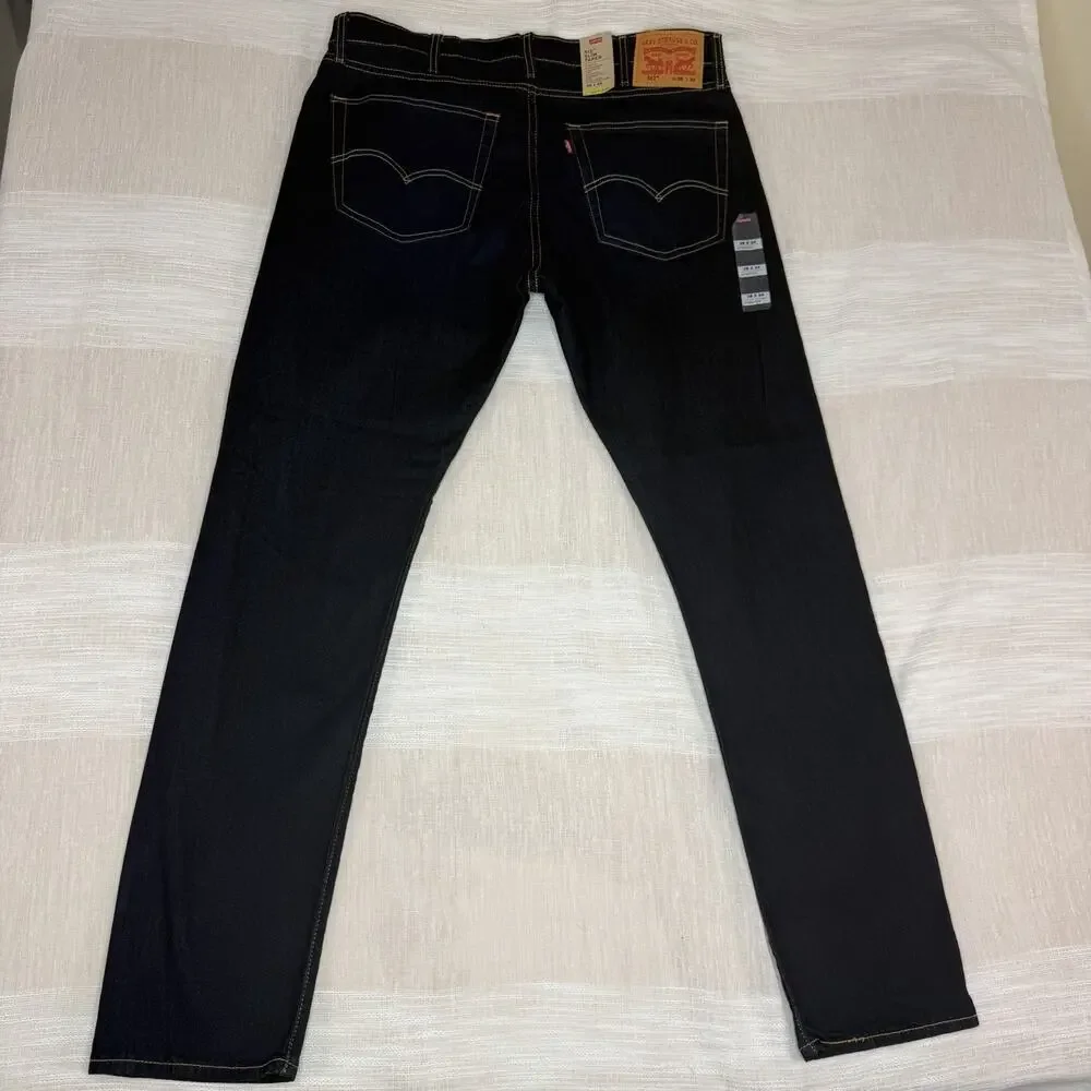 NEW Levis 512 Slim Taper Men's‎ Sz 38x34 Jeans Blue Denim Stretch Dark Wash NWT